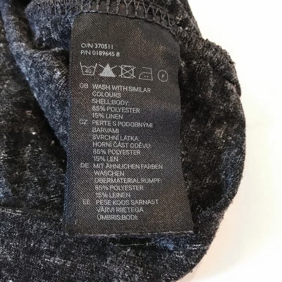 Deep Gray Heathered Shirt Dress. - Picture 6 of 6